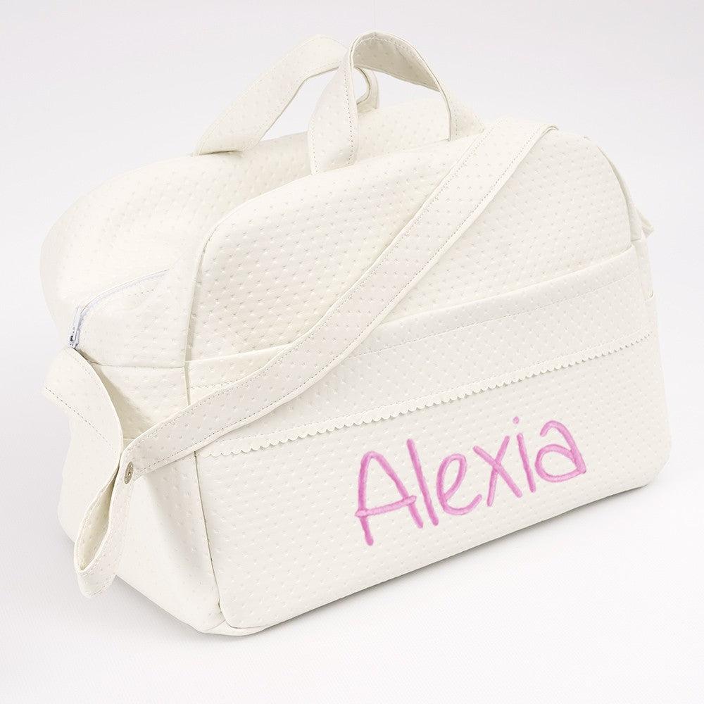 Bolso Maternidad Personalizado Carmen Beige Nanetes - Nanetes #
